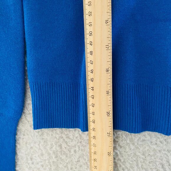 Cyrus Cardigan Sweater Blue Women's Long Sleeves Crew Neck L Button Down - Picture 7 of 8